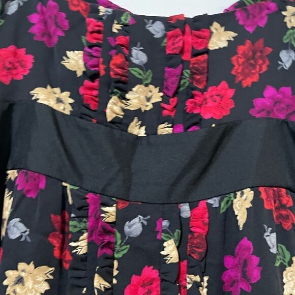 DVF Diane Von Furstenberg Silk Floral Ariba Mini Dress Size 8 - Picture 7 of 11